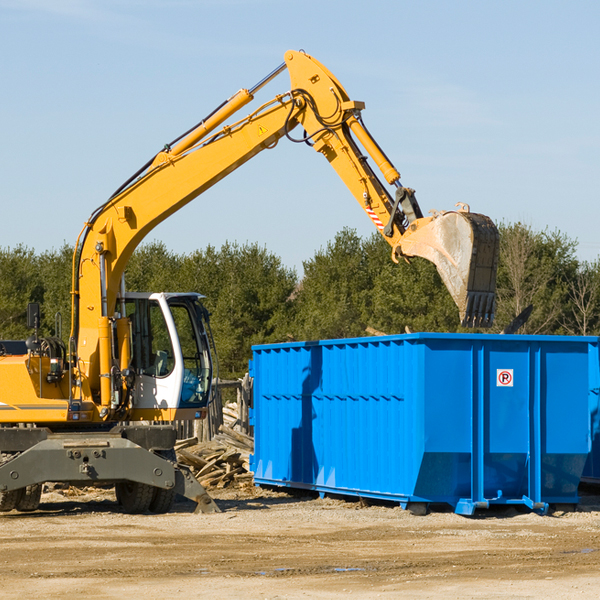 are there any restrictions on where a residential dumpster can be placed in Hardy